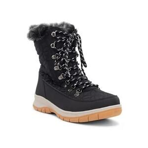 Chooka Women's Belltown Mid Faux Fur Black Boots Size 9